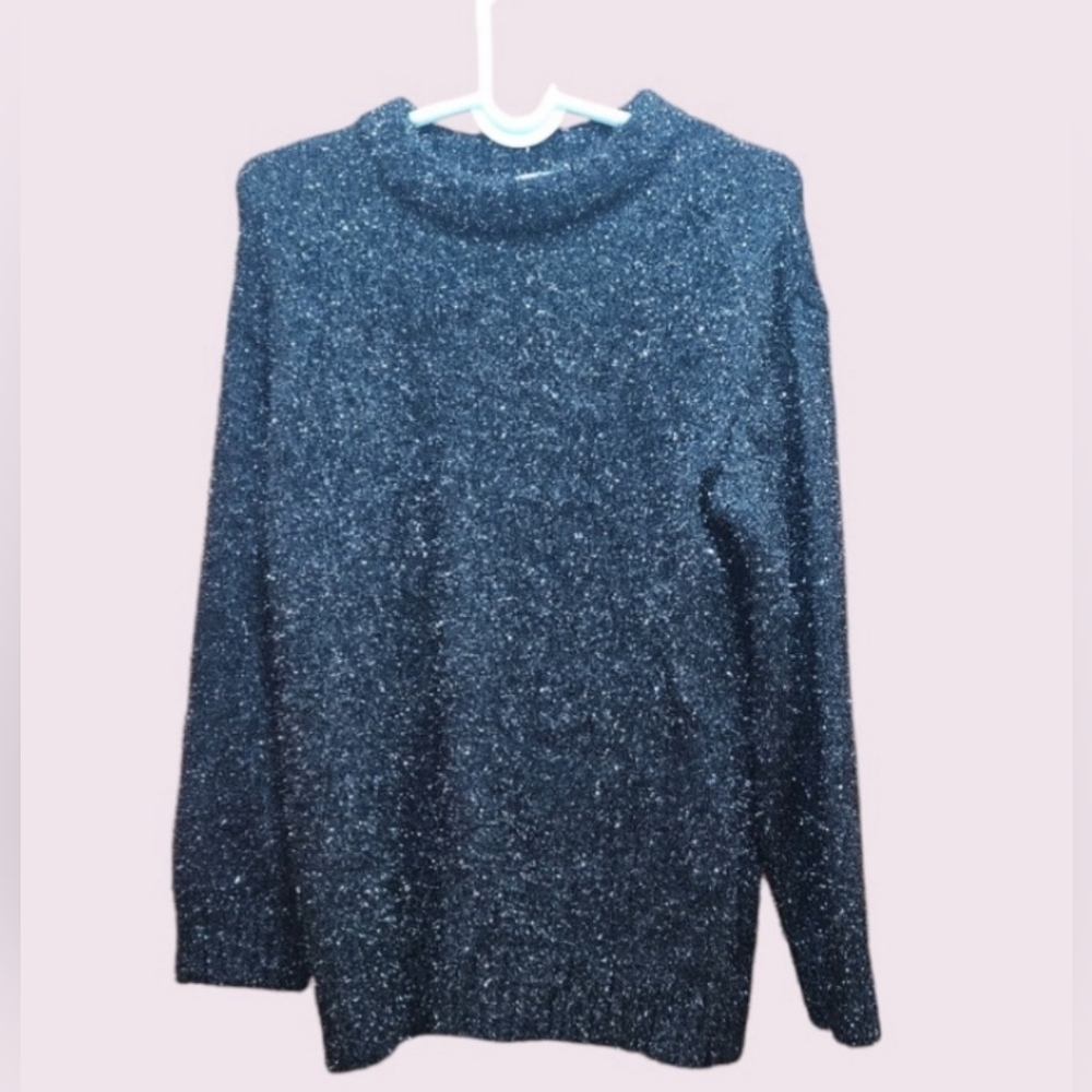 Women's H&M Black Sparkly Oversized Sweater Size S